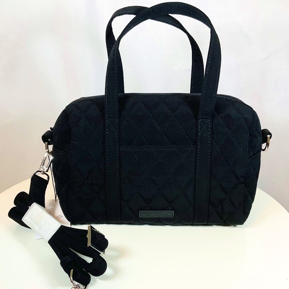 Vera Bradley Handbags - 🌹Vera Bradley Mini Satchel Purse Bag Black Microfiber